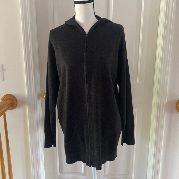 02:12 Eileen Fisher Merino Wool Hooded Long Cardigan
